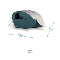 Quechua Tente Bulle De Camping - AirSeconds Skyview Polycoton - 2 Personnes - 1 Chambre -Camping Randonnée Magasin tente bulle de camping airseconds skyview polycoton 2 personnes 1 chambre 3
