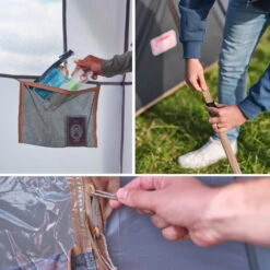 Tente Coleman 8 Personnes Octagon Gris -Camping Randonnée Magasin tente coleman 8 personnes octagon gris 5