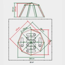 Tente Coleman 8 Personnes Octagon Gris -Camping Randonnée Magasin tente coleman 8 personnes octagon gris 6