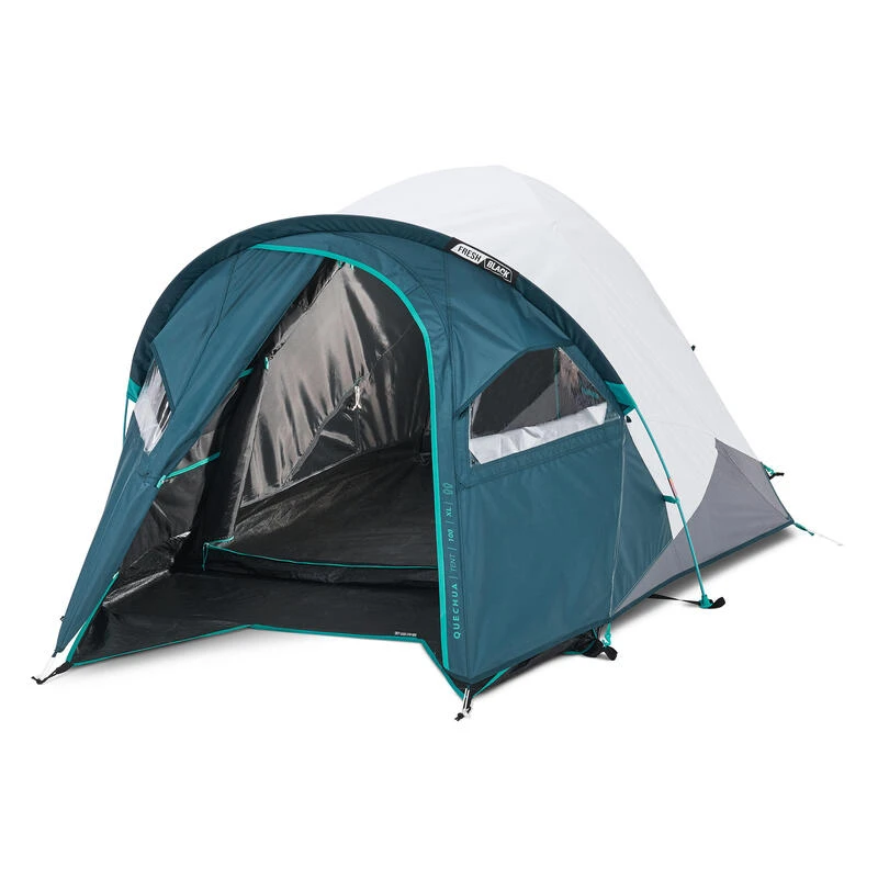 Tente de camping - MH100 XL - 2 places - Fresh & Black Quechua Tente De Camping - MH100 XL - 2 Places - Fresh & Black -Camping Randonnée Magasin tente de camping mh100 xl 2 places fresh and black 1
