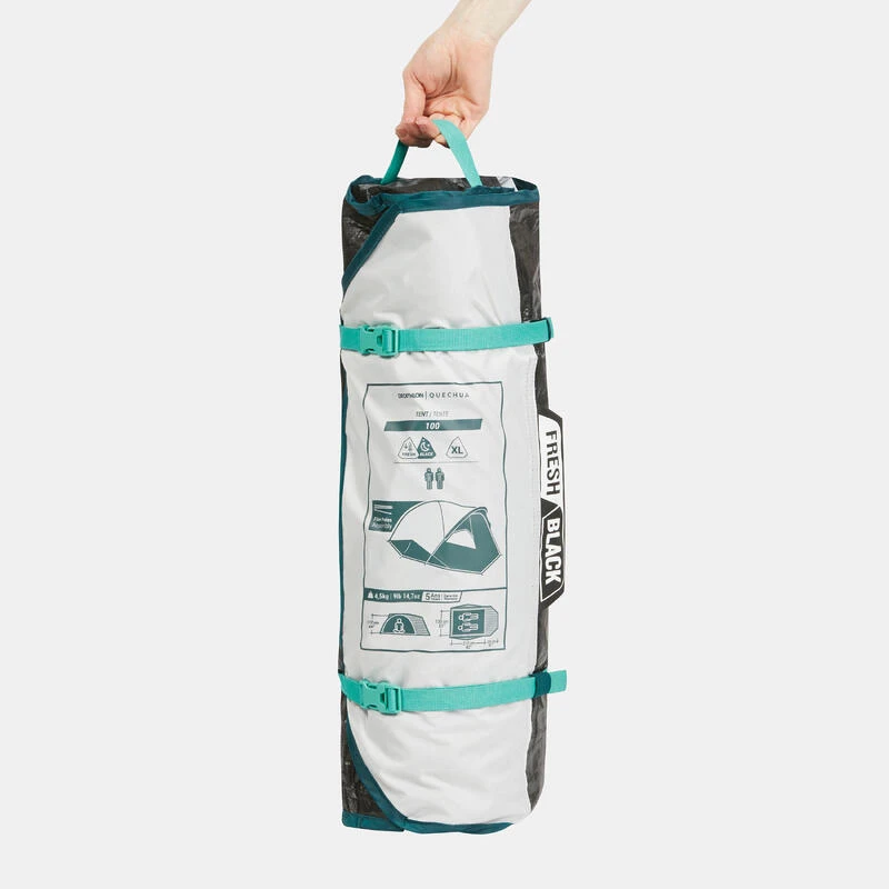 Tente de camping - MH100 XL - 2 places - Fresh & Black Quechua Tente De Camping - MH100 XL - 2 Places - Fresh & Black -Camping Randonnée Magasin tente de camping mh100 xl 2 places fresh and black 3