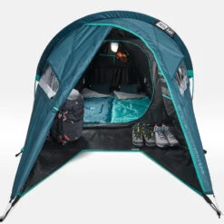 Quechua Tente De Camping - MH100 XL - 2 Places - Fresh & Black 6 Quechua Tente De Camping - MH100 XL - 2 Places - Fresh & Black -Camping Randonnée Magasin tente de camping mh100 xl 2 places fresh and black 4