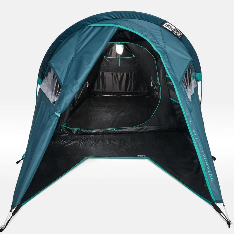 Tente de camping - MH100 XL - 2 places - Fresh & Black Quechua Tente De Camping - MH100 XL - 2 Places - Fresh & Black -Camping Randonnée Magasin tente de camping mh100 xl 2 places fresh and black 5
