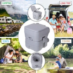 Toilette Portable 20L Pour Camping-Car, WC Avec Chasse D'Eau 13L Camry 4 Toilette Portable 20L Pour Camping-Car, WC Avec Chasse D'Eau 13L Camry -Camping Randonnée Magasin toilette portable 20l pour camping car wc avec chasse deau 13l camry 2