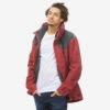 Veste 3en1 Imperméable De Trek Voyage - TRAVEL 100 0°C Rouge - Homme -Camping Randonnée Magasin veste 3en1 impermeable de trek voyage travel 100 0c rouge homme
