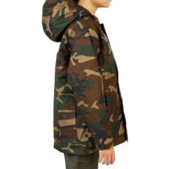 Veste Chasse Chaude 100 Junior Camouflage Vert -Camping Randonnée Magasin veste chasse chaude 100 junior camouflage vert 4
