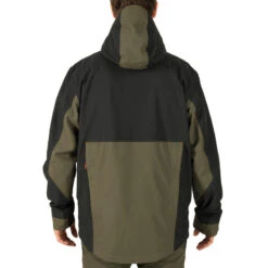 VESTE CHASSE IMPERMEABLE RENFORT VERTE 500 -Camping Randonnée Magasin veste chasse impermeable renfort verte 500 2