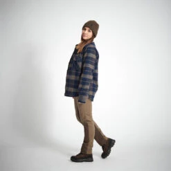 VESTE MOUTONNÉE TYPE SURCHEMISE 500 BLEU -Camping Randonnée Magasin veste moutonnee type surchemise 500 bleu 3