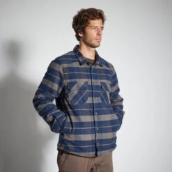 VESTE MOUTONNÉE TYPE SURCHEMISE 500 BLEU -Camping Randonnée Magasin veste moutonnee type surchemise 500 bleu 8