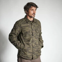 VESTE MOUTONNÉE TYPE SURCHEMISE 500 CAMO -Camping Randonnée Magasin veste moutonnee type surchemise 500 camo 5