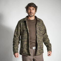 VESTE MOUTONNÉE TYPE SURCHEMISE 500 CAMO -Camping Randonnée Magasin veste moutonnee type surchemise 500 camo 7