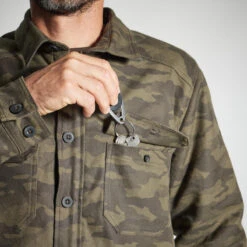VESTE MOUTONNÉE TYPE SURCHEMISE 500 CAMO -Camping Randonnée Magasin veste moutonnee type surchemise 500 camo 8