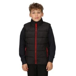 Regatta Veste Sans Manches SCHOLAR Enfant (Noir / Rouge) -Camping Randonnée Magasin veste sans manches scholar enfant noir rouge 3
