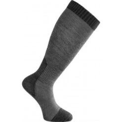 Woolpower Chaussettes Skilled Liner Mi-mollet - Gris Foncé/Gris