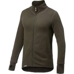Woolpower Veste à Fermeture Éclair Mid Layer Merino 400 - Vert Pin