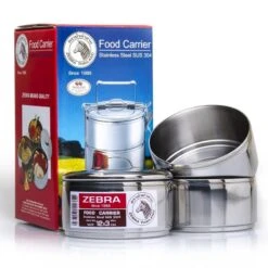 Zebra Porte-nourriture En Acier Inoxydable 12cm X 3 Couches -Camping Randonnée Magasin zebra porte nourriture en acier inoxydable 12cm x 3 couches 2